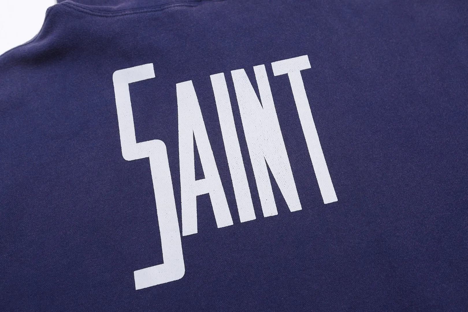 Saint Michael "FANTASIA" Mickey printed retro distressed washed velvet hoodie long-sleeved sweatshirt Fabric: 420g Style number: SM623 Size: S-M-L-XL Color: Blue Price: P236
